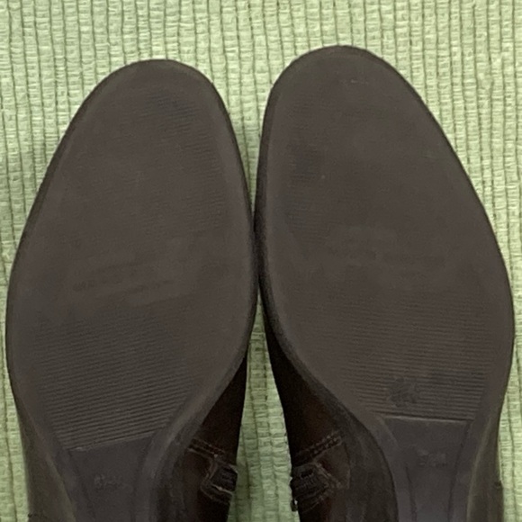 Marc Fisher Womens Ventura Brown Leather Mid Zip Wedge Boots Shoes - Size 6.5M - Picture 9 of 13